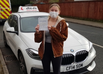 Many Congratulations Katie, From All Of Us Here At ‘cf14 School Of Motoring’!<br />
<br />
Fantastic Drive Today, Just 2 Minors – And Driving Through A Red Traffic Light On Test - But Still Passing! 🤔<br />
Thankfully You Only Did This On The Request Of The Examiner, Otherwise You May Still Be There.<br />
<br />
Absolutely Delighted For You – Very Hard Earnt And Deserved, Just Do The Same Now With Your Mocks A