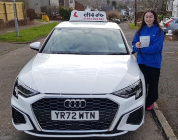 More Congratulations Today Go To Gwen, Passing On Her First Attempt With Just 1 Driving Fault FAB! Super Easy For Gwen, We Must Say Thanks To Her Dad, Taking Her Out For Additional Support & Training. All She Needs To Do Now Is Get Accepted For Medical School, And That Will Be A Fantastic Year For Her.<br />
Congratulations Again, Good Luck With Your Exams, And Enjoy Your FULL Driving Licence When 