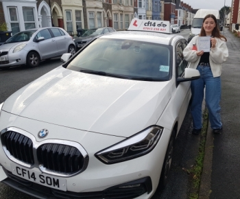 Many Congratulations Ellie, Finishing The Year In Style, Passing Today In Cardiff. 👍<br />
Great Driver & Student, Have A great New Year, And Drive Safely! 🚗<br />
<br />
Best Wishes<br />
<br />
Barry