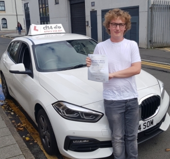 Well Done George, Passing In Cardiff Today On Your First Attempt – Despite Not Knowing Where The Engine Coolant Goes! 
Lucky You Had 1 Other Minor Giving You 2 Minors In Total As You Were So Close To A Clean Sheet Otherwise You Would Never Live That Down. Great Drive Again, Look After The Car You Have Just Bought, Keep Shopping To Get The Insura...