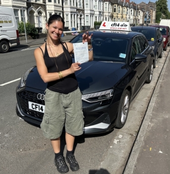 Many Congratulations To Anoushka, Passing On Her First Attempt In Cardiff! This Was A Tricky One - Anoushka Is Leaving Cardiff Afer Graduating, So We Only Had The One Attempt To Get This Done, So Some Pressure On Both If Us &acute;

With Some Extra Work On Saturday - The Hard Work Paid Off And Now She Can Leave With A  Degree And A Full Driving L...