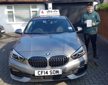 Many Congratulations To Joseph, Passing On His First Attempt With Just 1 Driving Fault Today. <br />
What A Great Way To Finish The Month, With Another Happy Customer. 🍾<br />
Well Done Joseph, Pleasure To Have Met And Taught You To Drive. Hope You Do Just As Well With Your Exams Next Month. Best Wishes For The Future, Drive Safely, And Congratulations From All Of Us Here At cf14 School Of Motoring! 🚘