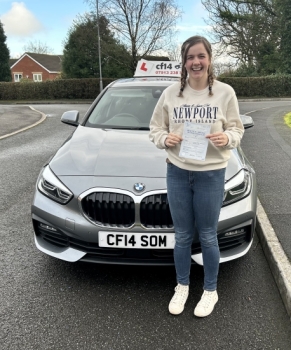 Congratulations To Lois, As We Helped Her Across The Finish Line Passing On Her First Attempt In Cardiff Today.After The Misery Of Having Your Test Cancelled Last Week, (Whilst At The Test Centre Waiting Room) To Finding A Slot Before You Returned To Uni - With The BONUS Of Being The First Person In Your Family To Pass FIRST TIME!Great Achievement In Such A Short Time. Drive Safely Enjoy T