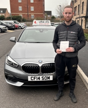 Congratulations To Chris, Passing First Time In Cardiff With Just 18hrs Of Lessons Today - WOW! Great Driver, Although Very Nervous This Morning. <br />
<br />
He Nailed The Forward Bay Park, Drove Around The Heath & Onto The Dual Carriageway Today, Ending Up Cyncoed Rd, Back To The Test Station With A Relieved Smile, Once Told He Had PASSED! 👏 👏 👏 <br />
<br />
Time To Look For A Car And No More Lifts T